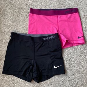 (2) Nike Pro Shorts - Used Condition
